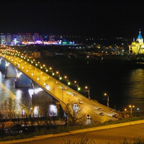 Огни ночного Нижнего Новгорода