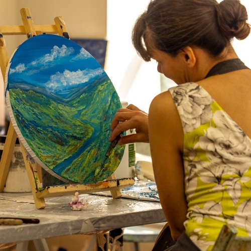 Мастер-класс по текстурной живописи для взрослых и детей в Петербурге