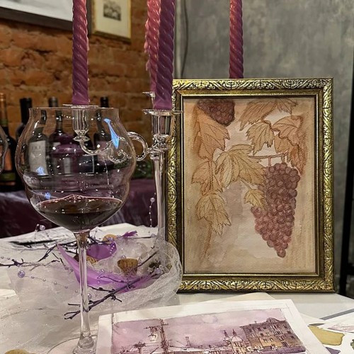 Рисование вином: мастер-класс от художника (18+)