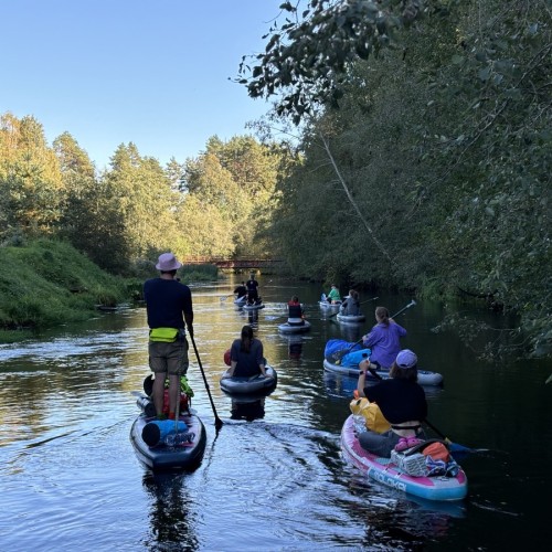 На сапбордах по реке Оредеж в мини-группе со съёмкой