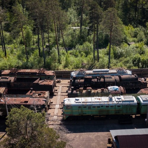 Выставка поездов в Лебяжьем