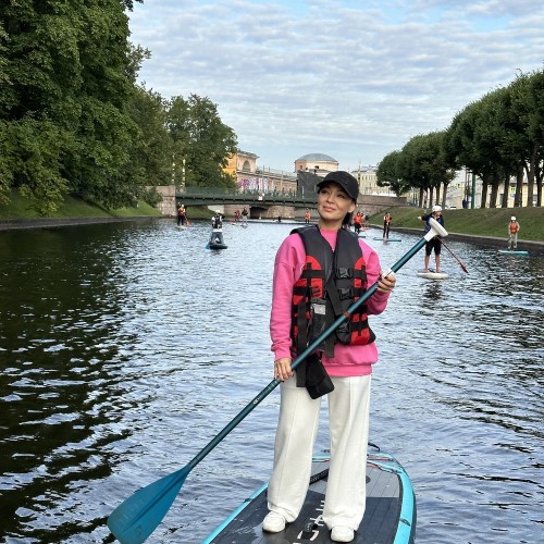 Утренний сап-сплав по центру Петербурга (в мини-группе)