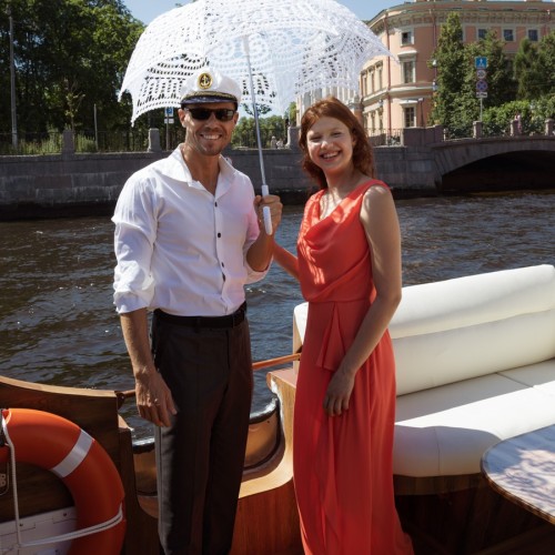 Северная Пальмира с борта катера в стиле 19 века