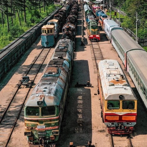 Выставка поездов в Лебяжьем