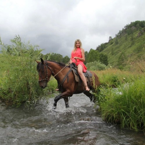 Конная прогулка вдоль горной реки Семы