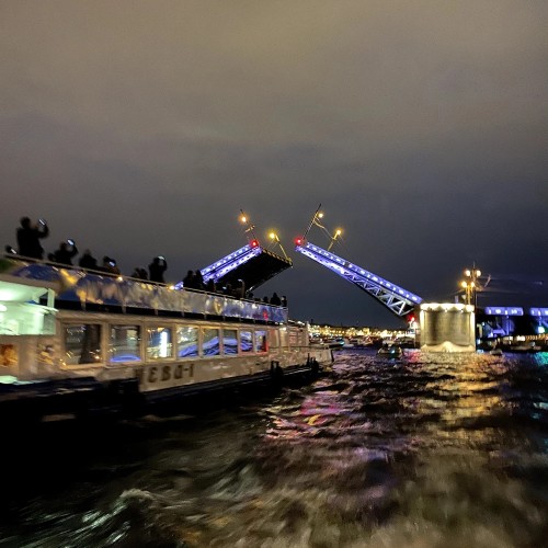 Ночная прогулка на теплоходе + развод мостов