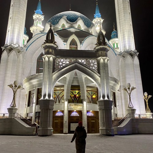 Казанский кремль в вечерних огнях