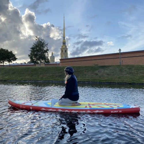 На сапборде вокруг Петропавловской крепости