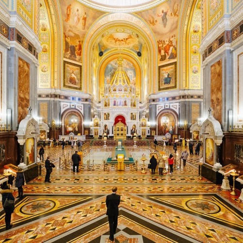 Москва с высоты колокольни храма Христа Спасителя