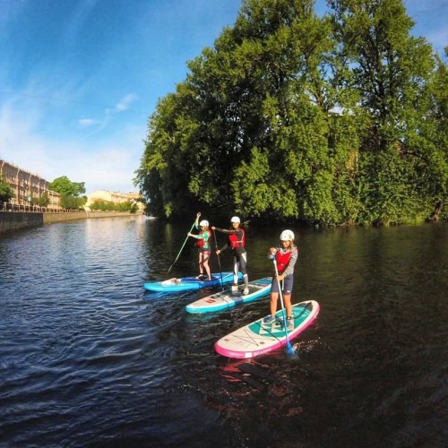 По каналам и Большой Неве на сапборде