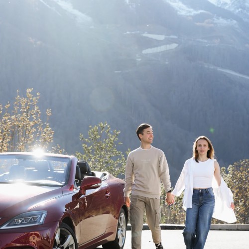 Фотопутешествие в Красную Поляну на кабриолете Lexus
