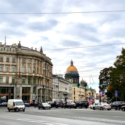 Санкт-Петербург из окна автобуса