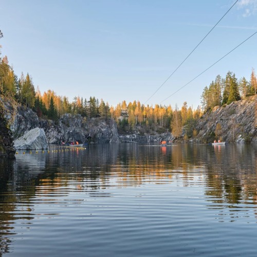 Мрамор Рускеалы и водопады Ахинкоски из Петербурга