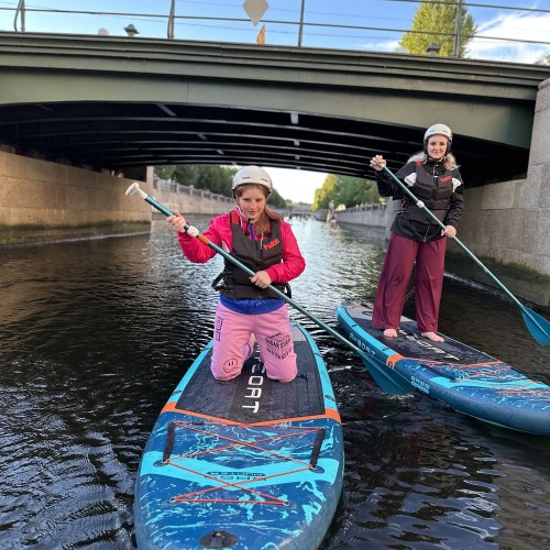 Утренний сап-сплав по центру Петербурга (в мини-группе)