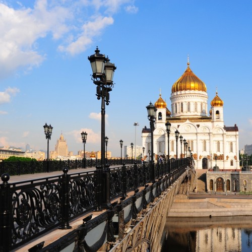 Москва с высоты колокольни храма Христа Спасителя