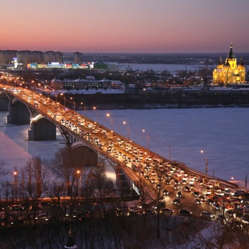 Огни ночного Нижнего Новгорода