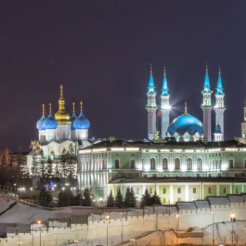 Ночная Казань с разных ракурсов