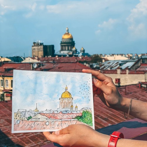 Мастер-класс по рисованию на свежем воздухе «Петербург с открытки»