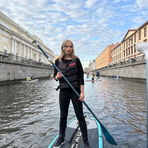 Утренний сап-сплав по центру Петербурга (в мини-группе)