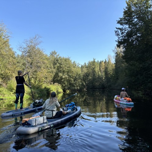 На сапбордах по реке Оредеж в мини-группе со съёмкой