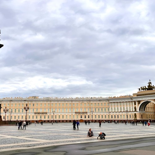 Санкт-Петербург из окна автобуса