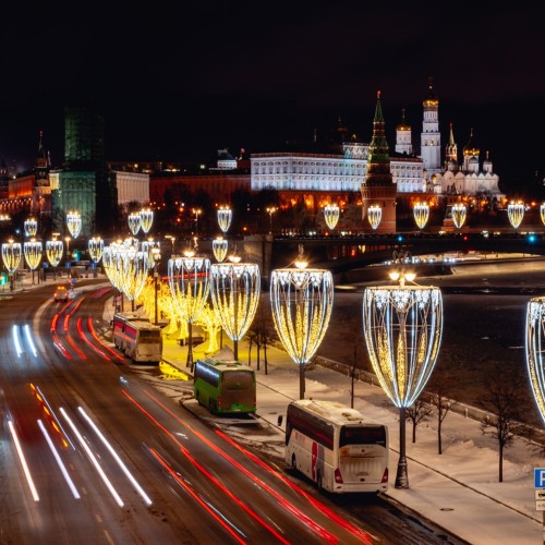 Огни новогодней Москвы