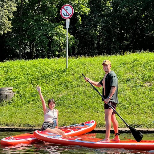 На сапах — по Каменному острову