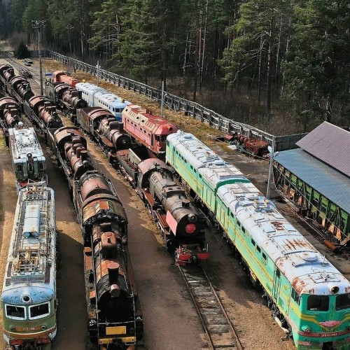 Выставка поездов в Лебяжьем