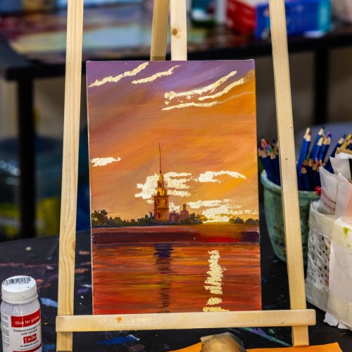 «Интерьерная картина с золотой/серебряной поталью»: мастер-класс в Петербурге