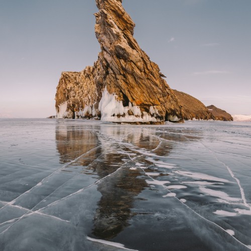 Индивидуальный джиппинг на Байкал с фотографом: ледяные пейзажи Ольхона и Огоя без экскурсий