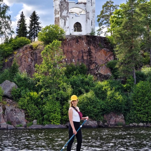 Прогулка на сапах у Выборгского замка и вдоль парка Монрепо