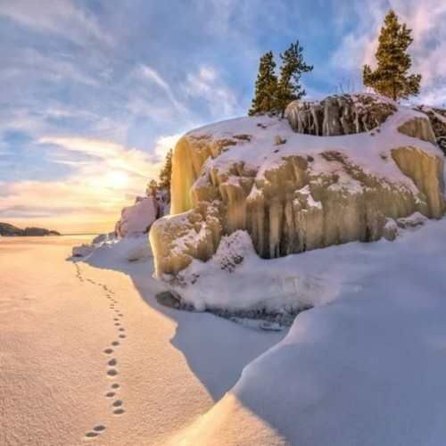 Карелии снежный узор: топовые места, зимние активности и прогулки на природе