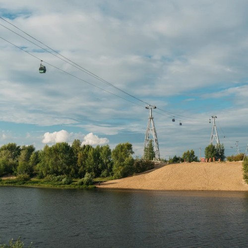 Печерский монастырь и канатная дорога в Нижнем Новгороде
