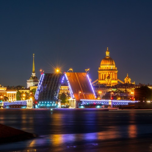 Ночной Петербург и разводные мосты