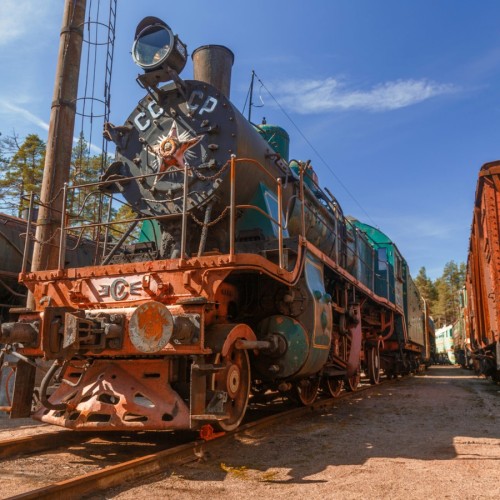 Выставка поездов в Лебяжьем