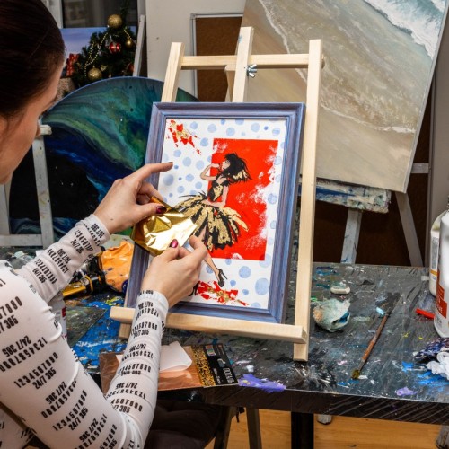 «Интерьерная картина с золотой/серебряной поталью»: мастер-класс в Петербурге