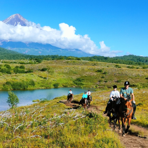 На лошадях к Корякскому вулкану с палатками. Всё включено