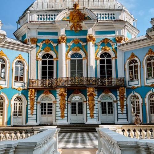 Екатерининский и Александровский дворцы в Пушкине (из Петербурга)