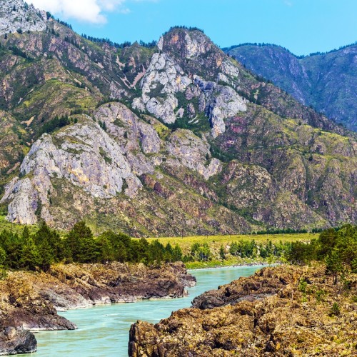 Дикий Алтай: Ороктойский мост, петроглифы и водопад Бельтертуюк