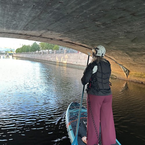 Утренний сап-сплав по центру Петербурга (в мини-группе)