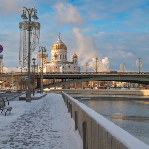 Зимняя круговая прогулка на электроходе «Стрельна» от причала «Китай-город»