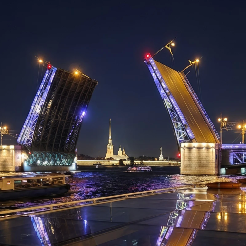 Санкт-Петербург и развод мостов: ночная прогулка на теплоходе