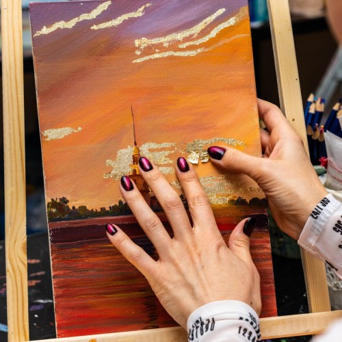 «Интерьерная картина с золотой/серебряной поталью»: мастер-класс в Петербурге