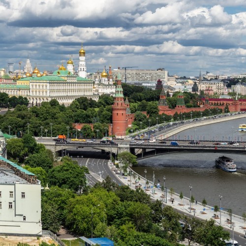 Москва с высоты колокольни храма Христа Спасителя