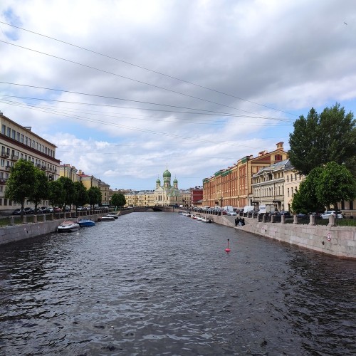 Семимостье и Николо-Богоявленский морской собор в Петербурге