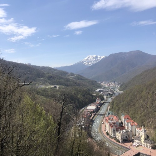 Красная поляна, закат в горах и легенды Кавказских гор