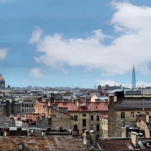 Комбо-экскурсия: обзорная на крыше + парадные и дворы-колодцы