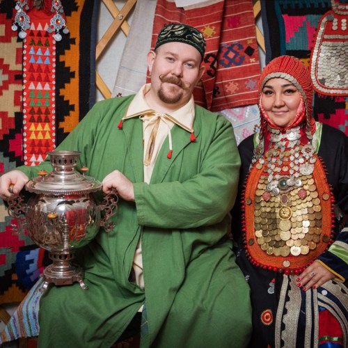 Фотосессия в башкирских костюмах в центре Уфы