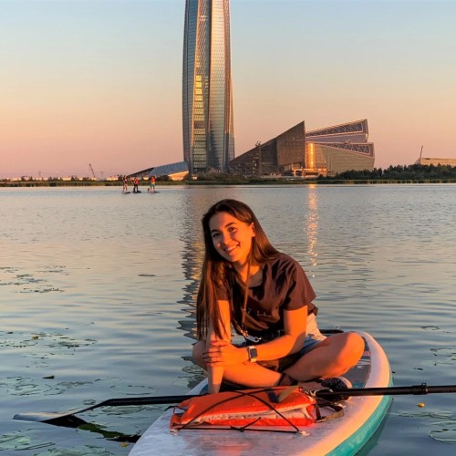 Вечерняя сап-прогулка к башне «Лахта-центра»