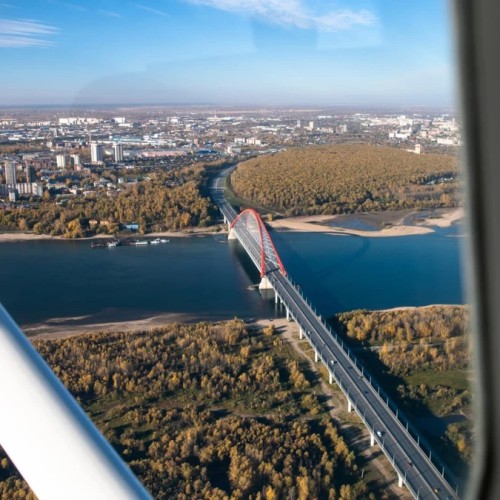 Над Новосибирском на самолёте!